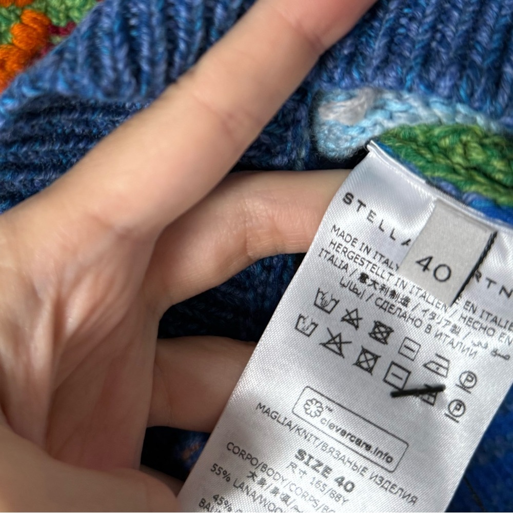 NWOT STELLA MCCARTNEY Kind intarsia wool and cotton-blend sweater 40 $1,295 - Picture 12 of 16